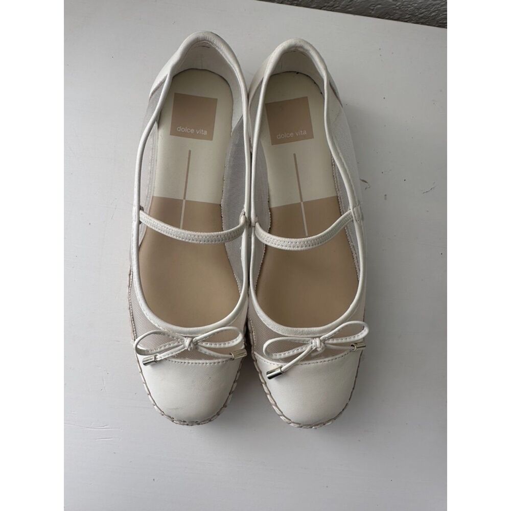 Dolce Vita Cambre Ballet Flats White Mesh Size 6.5 - Picture 7 of 9